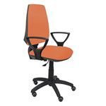 Silla de oficina ergonómica Piqueras y Crespo Modelo 14CP Brazos incluidos tejido marrón