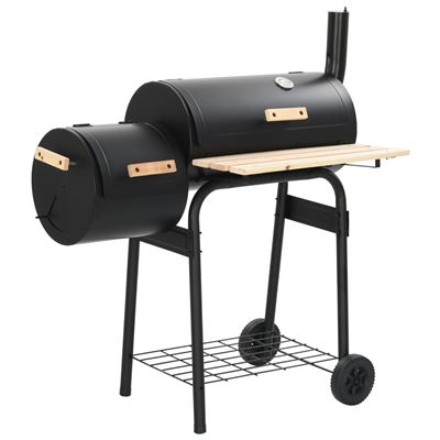 Barbacoa Clásica De Carbón Con Ahumador Vidaxl