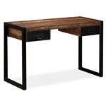 Escritorio vidaXL, Madera maciza reciclada con 2 cajones vintage