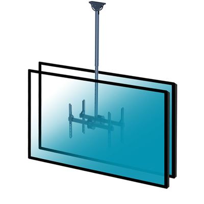 Soporte De Techo Kimex 014-4053 Para 2 Pantallas 37""-70"" , Altura Ajustable 106-156cm