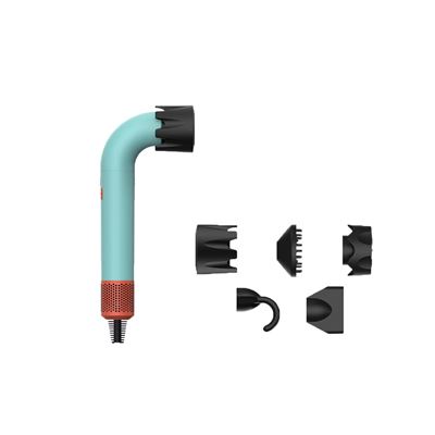Secador De Pelo Arzopa Hd18 1400w + Cinco Boquillas Tres Velocidades Del Viento Turquesa