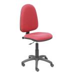 PIQUERAS Y CRESPO Modelo 04CP - Silla de oficina ergonómica con mecanismo de contacto permanente y regulable en altura - Asiento y respaldo tapizados en tejido BALI color granate
