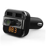 Transmisor FM Bluetooth & Cargador con Doble Puerto USB BT20 para Coche - Negro