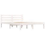 Estructura de cama vidaXL madera maciza de pino blanco 135x190cm