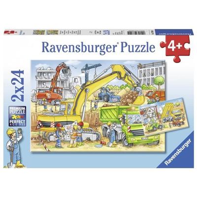 Ravensburger Puzzle 2x24 p - Mucho trabajo en el sitio