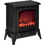 Chimenea eléctrica portátil 1000/2000W Homcom 36.5x24x41.5 cm negro