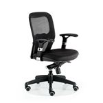 Silla de escritorio Euromof Boston Ergonómica con Soporte Lumbar negro