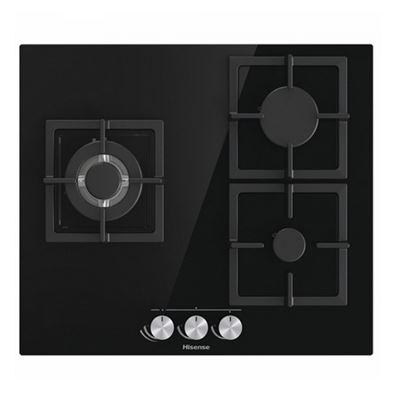 Placa Gas Hisense Gg633b 3f Cristal Negro