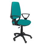 Silla de oficina ergonómica Piqueras y Crespo Modelo 14CP Brazos incluidos tejido verde claro