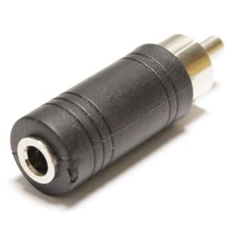 Adaptador de audio minijack-3.5mm-hembra a RCA-macho BeMatik - Adaptadores  - Los mejores precios
