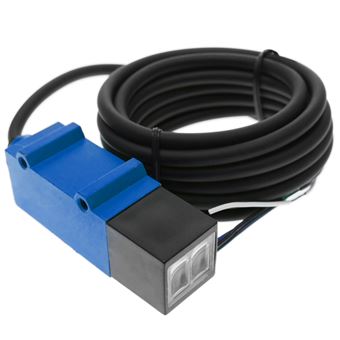 Sensor interruptor célula fotoeléctrica BeMatik PNP NO+NC 10-30VDC 30cm autoreflexiva