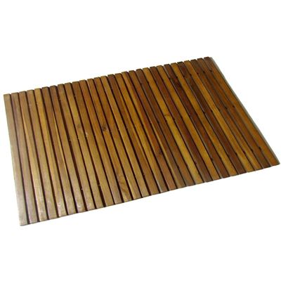 Alfombra De Acacia Para El Baño, 80 X 50 Cm