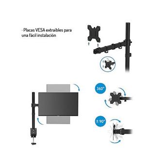 Tooq Soporte de mesa para 2 Pantallas (Monitor/TV) 13-32