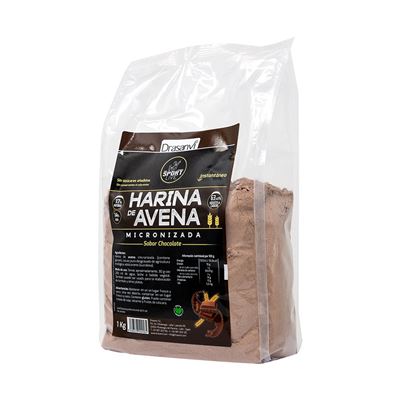 Drasanvi - Harina De Avena Sport Live 1 Kg - Harina De Avena - Sabor Chocolate