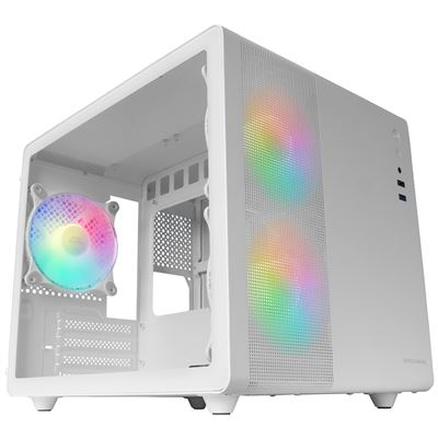 Mars Gaming MC-400 FRGB MicroATX Cristal Templado USB 3.0 Blanca - Imagen 2