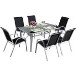 Comedor/Salón de jardín en textileno Cordoba - ""Phoenix"" - Negro
