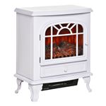 Chimenea eléctrica portátil 1000/2000W Homcom 51x28x60 cm blanco