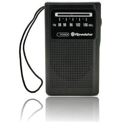 Radio Portátil Fm Analógica, Roadstar Tra-1230bk, Funciona A Pilas, Toma Auriculares, Ligero, Negro