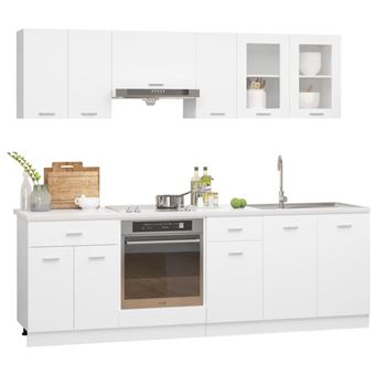 ELIF - Cocina completa modular + lineal L - 200cm 6 pzs - encimera incluida  - juego de muebles de cocina