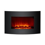 Chimenea Eléctrica 2000 W Kekai Jersey 88x15x56 cm con Simulación de Fuego de Pared Negra