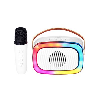 Altavoz inalámbrico - Altavoz Bluetooth Sonido Karaoke Inalámbrico  Micrófono Exterior Cantar Pequeña Familia KTV SYNTEK, Bluetooth, Blanco