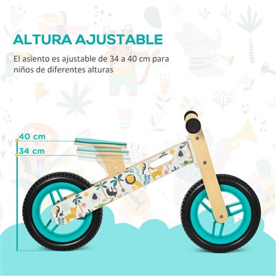 Bicicleta sin pedales para niños años Aiyaplay turquesa, Bicicletas, mejores precios | Fnac