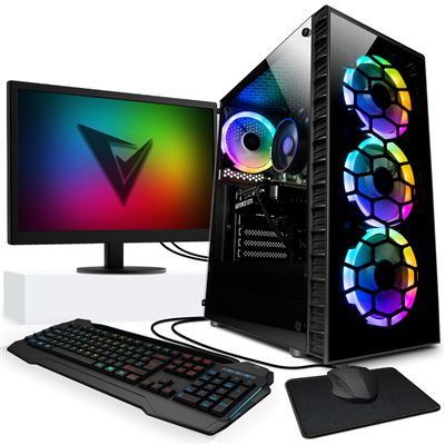 PC Gaming Vibox II-18 Pack Monitor - 6-Core Intel i5 Procesador - GTX 1050 Ti 4Gb Tarjeta Grafica - 16Gb RAM - 240GB SSD - 1Tb Disco duro - Windows 10 - WiFi