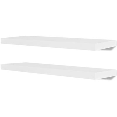Vidaxl Blanco Estantes De Pared 4 Unidades 80 Cm