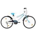 Bicicleta para niños vidaXL 24 pulgadas azul y blanco