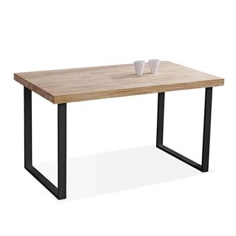 Mesa de comedor natural 140X80 roble-NG - 1