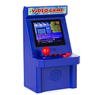 Consola Arcade, Mini Máquina Recreativa Portátil, Con 240 Juegos. Pantalla 2,2 Lcd. Dam Azul