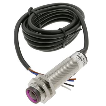 Sensor interruptor célula fotoeléctrica BeMatik PNP NO+NC 10-36VDC M18 5m barrera