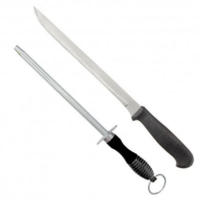 Cuchillo Jamonero Hoja 22,5 Cm. Con Chaira Serie Nuuk