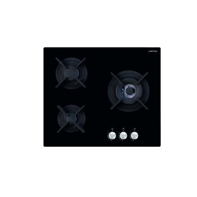 Placa De Gas Airlux Av635hbk Integrado Hobs 3 Fuegos 60cm 6150w Negro