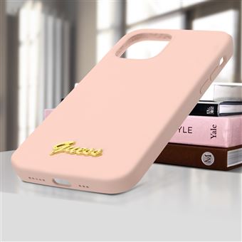 Funda iPhone 12/12 Pro silicona logo rosa