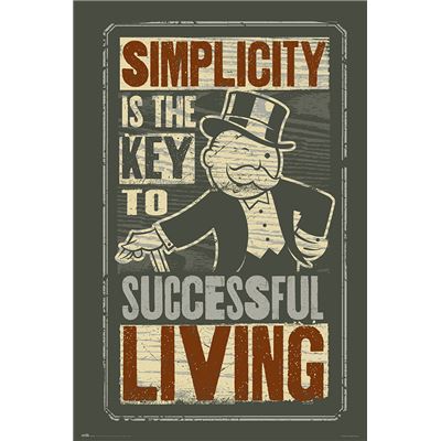 Erik Monopoly Simplicity 91x615 cm poster