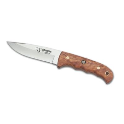 Cuchillo desollador  Cudeman 142-L con mango de  olivo  Hoja de  8.5 cm con fund 