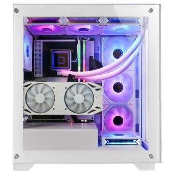 Caja Custom E-ATX Mars Gaming MC-XP, Doble Ventana Cristal Templado,  Soporte Refrigeración Líquida Completo, PCIs Verticales, USB 3.0, Blanco -  Caja PC - Los mejores precios