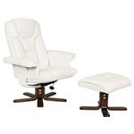 Sillón Reclinable + reposapiés Jackson”, Blanco