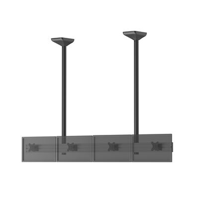 Soporte De Techo Menú Board Kimex 031-4432k2 - Para 4 Pantallas 32"" - Altura 150cm