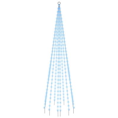 Vidaxl Azul Árbol De Navidad En Asta De Bandera 310 Led 300Cm