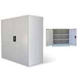 Armario de oficina de metal 2 puertas 90 cm Gris vidaXL