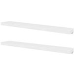 Vidaxl 2 Estanterías suspendidas de tablero mdf blanco para librosdvds 242186