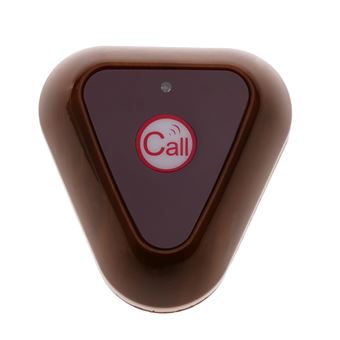 Pulsador emisor transmisor para sistema de llamada inalámbrico PrimeMatik, 500m 1 tecla