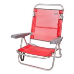 Silla plegable multiposición aluminio aktive beach 61x43x82 cm - rojo