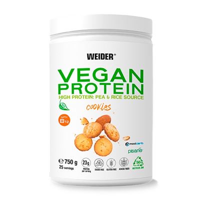 Weider - Vegan Protein 750 G - Proteínas De Guisante (pisane C9) Y Arroz De Alta Calidad - Sabor Galleta