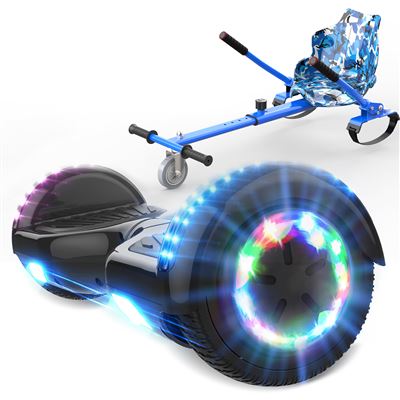 Hoverboard Cool&Fun 6,5 altavoz Bluetooth y luces LED Nero+Kart Citysports Blu
