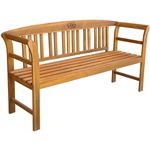 Banco de jardín vidaXL madera maciza de acacia 157x45x82,5 cm