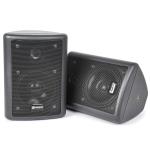 Skytec pareja de altavoces estéreo de 2 vías (75W potencia máx, woofer de 10cm (4""), tweeter de policarbonato, incluye material de montaje, ampliación equipo de música, 2x altavoz negro)