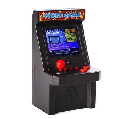 Consola Arcade, Mini Máquina Recreativa Portátil, Con 240 Juegos. Pantalla 2,2 Lcd. Dam Negro